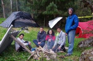 Camping with the college youth